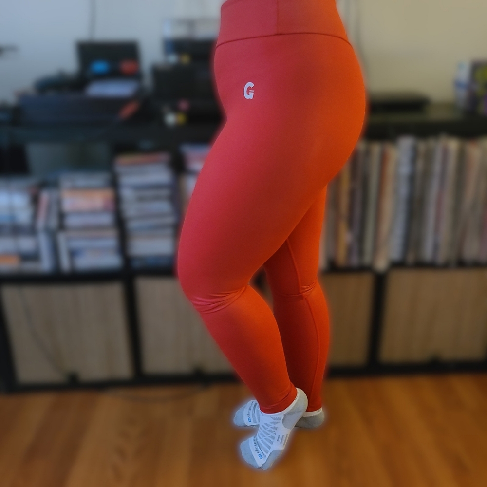 Grrrl Brand Fire Red Shimmer Leggings